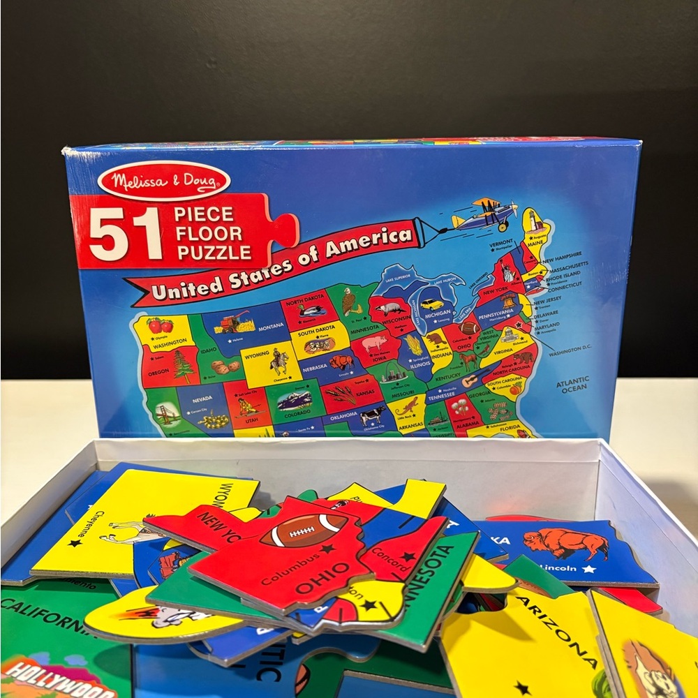 Melissa & Doug USA Map Puzzle - Bright Educational Fun - Picture 2 of 5